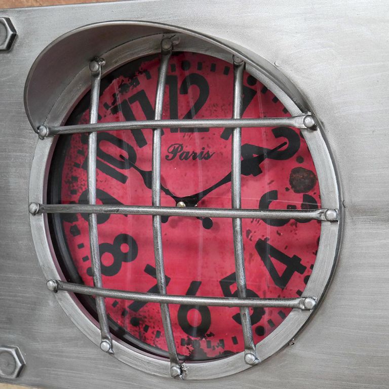 Traffic Light Clock - Set of 2 - Metal