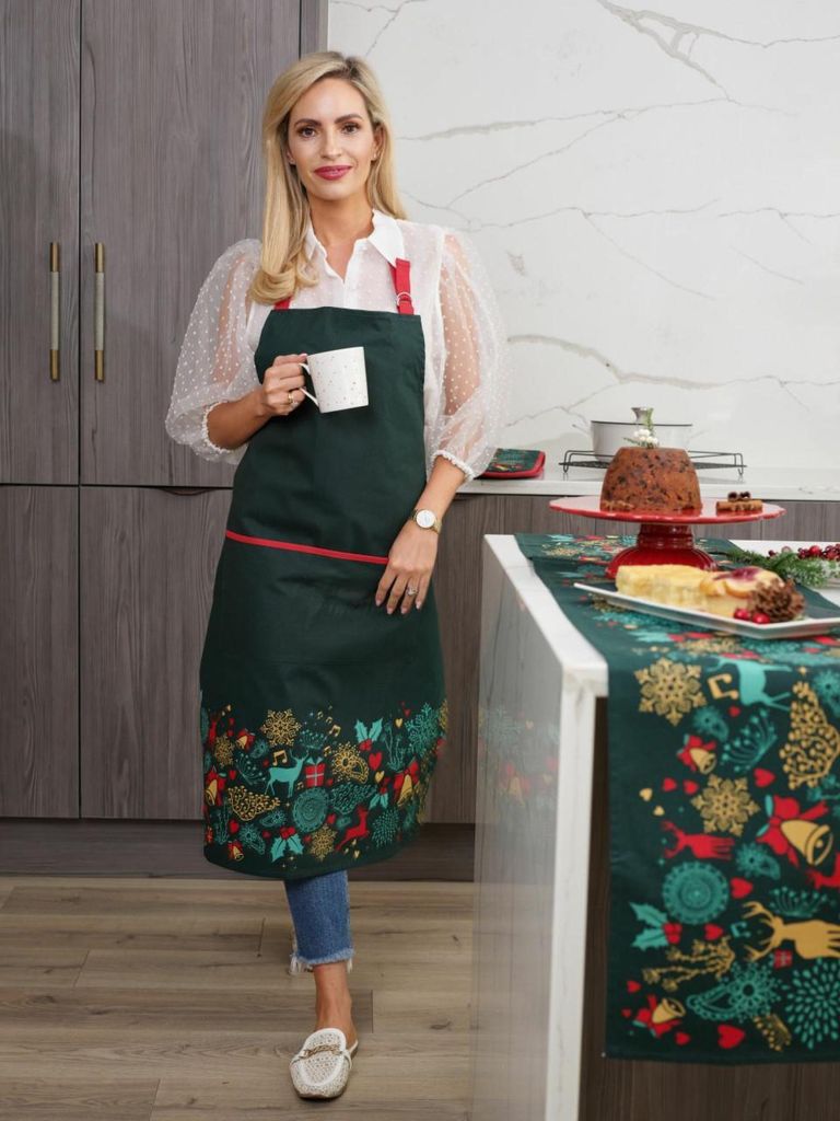 A Christmas Wish Ceramic 6 Mugs - White and Green - Set of 4