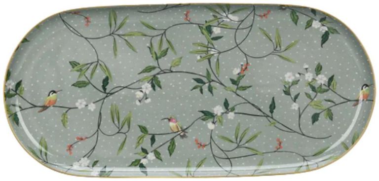 Alice Bell Platter - Light Green - Bone China - Set of 2