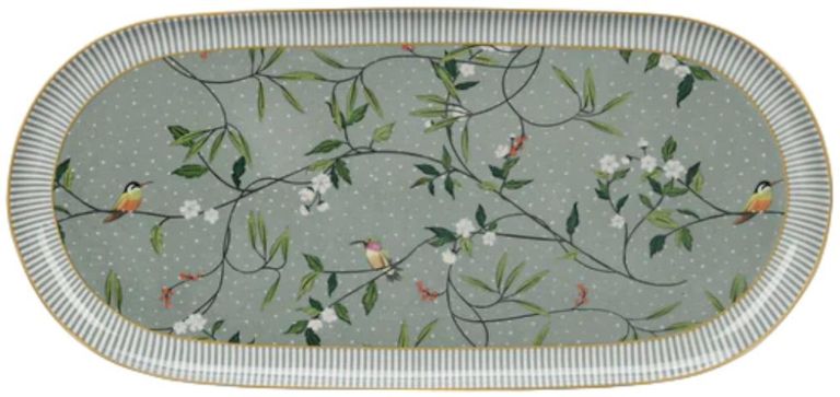 Alice Bell Platter - Light Green - Bone China - Set of 2