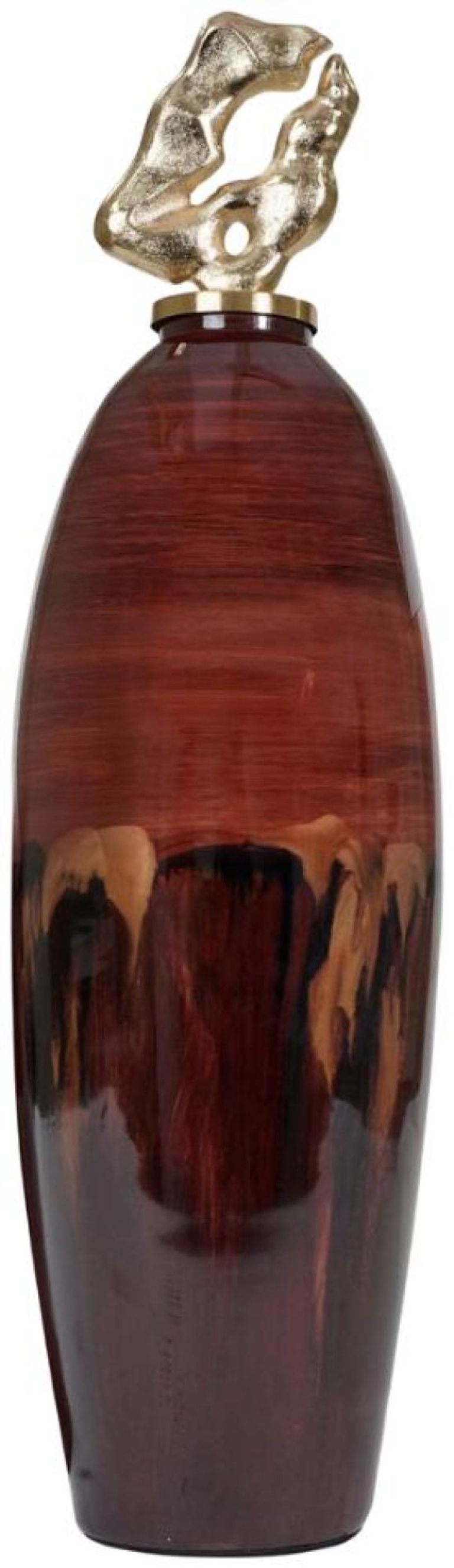 Anika Ceramic Jar - Burgundy - Large