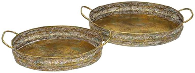 Copley Metal Trays - Gold - Set of 4