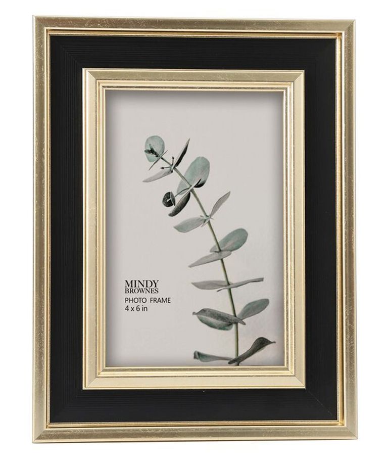 Dara Photo Frame - Black and Gold - 4 x 6 - Set of 4
