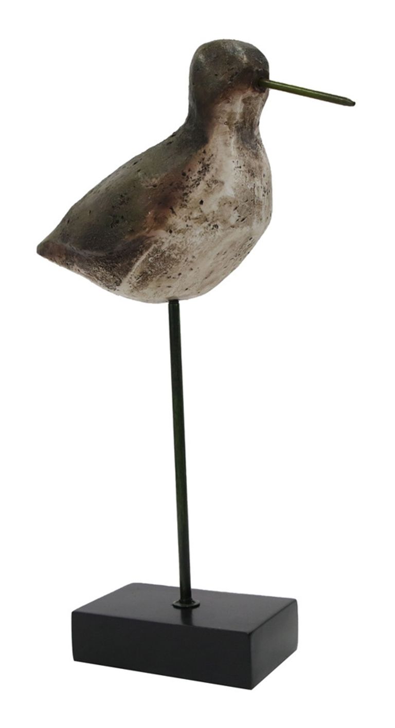 Medium Bird Sculpture - Dark Brown and Black