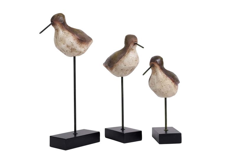 Medium Bird Sculpture - Dark Brown and Black