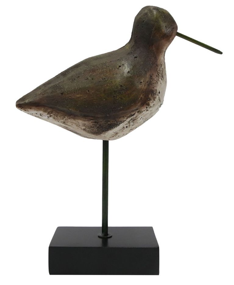 Small Bird Sculpture - Dark Brown and Black