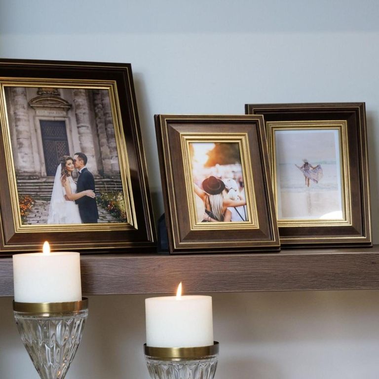 Haiden Photo Frame - Brown and Gold - 4 x 6 - Set of 4