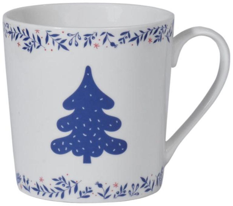 Midnight Ceramic 6 Mugs - Blue and Red - Set of 4