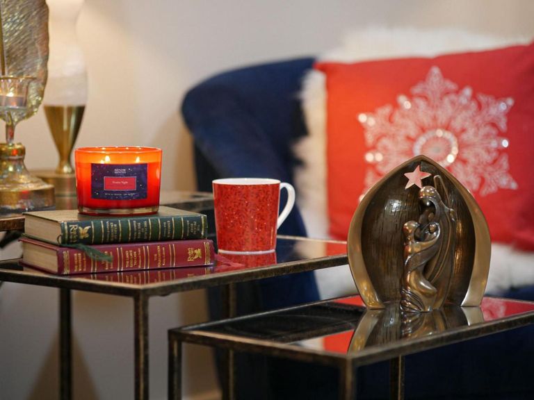 Midnight Ceramic 6 Mugs - Blue and Red - Set of 4