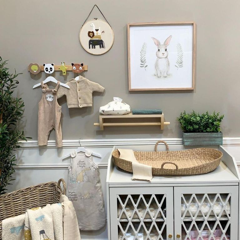 Some Bunny Loves You Photo Frame - Off White and Brown Oak Wood - Set of 2