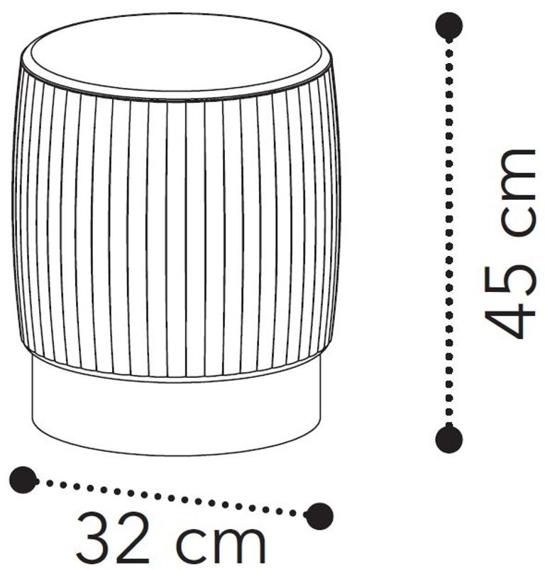 Smart Pouf - Round - Beige Fabric