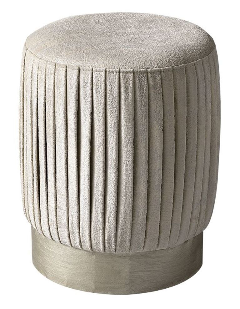 Smart Pouf - Round - Beige Fabric