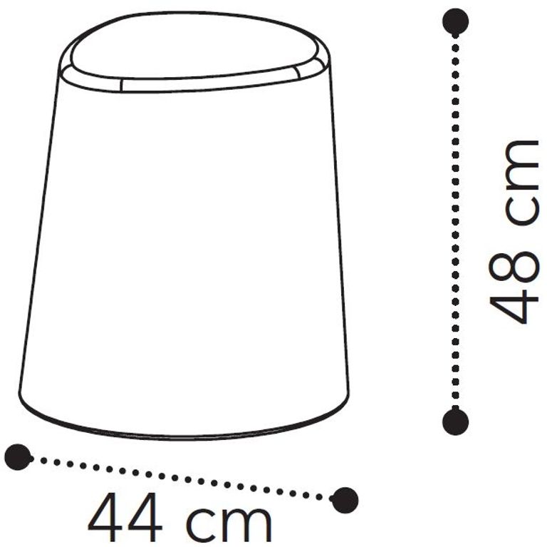 Smart Pouf - Round - Beige Fabric