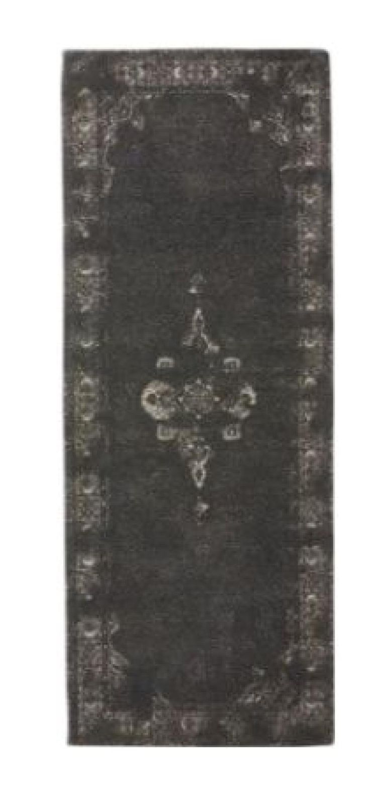 Grand Black Woven Rug - 200cm x 75cm