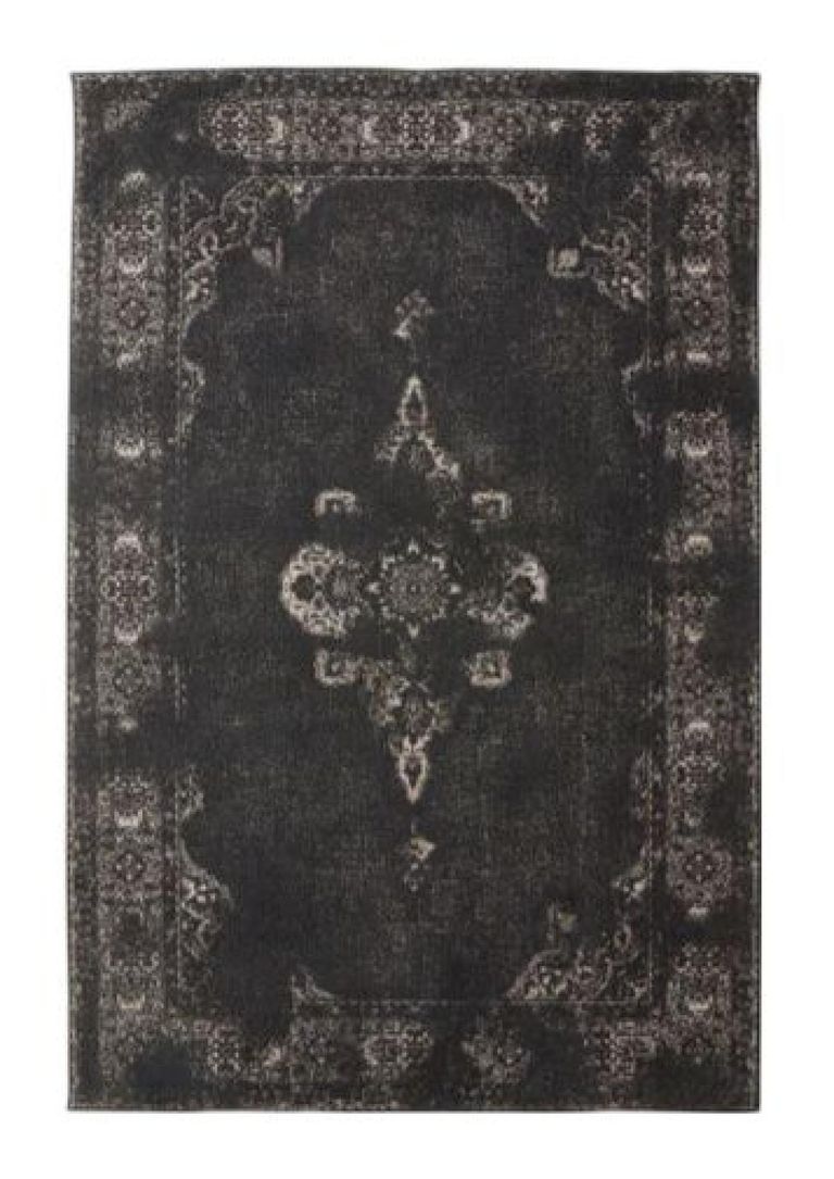 Grand Black Woven Rug - 240cm x 160cm
