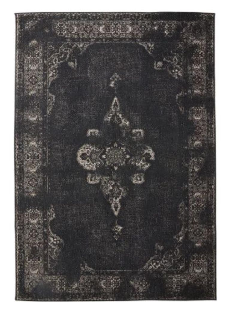 Grand Black Woven Rug - 290cm x 200cm