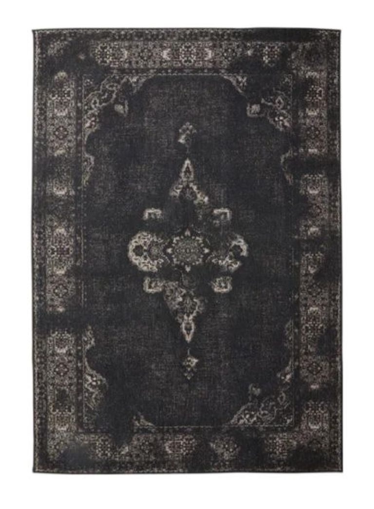 Grand Black Woven Rug - 90cm x 60cm (Set of 2) 