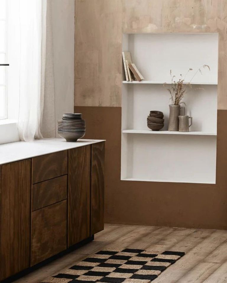 Nanea Natural and Black Rug - 90cm x 60cm