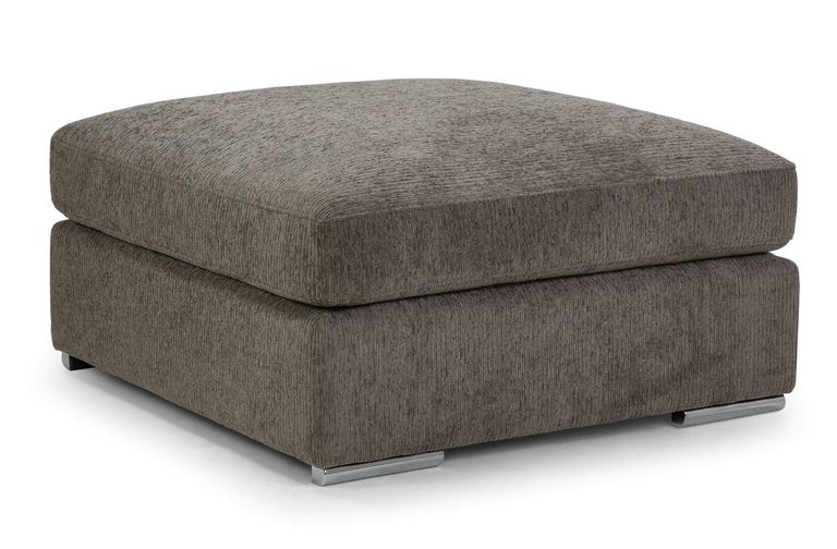 Naples Footstool - Mocha Fabric