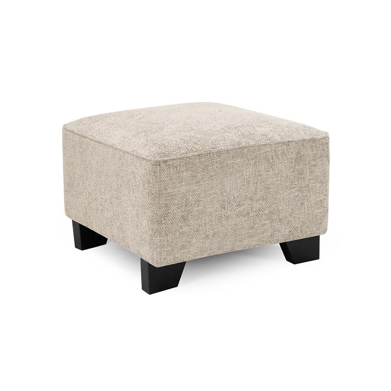 Nebraska Footstool - Beige Fabric