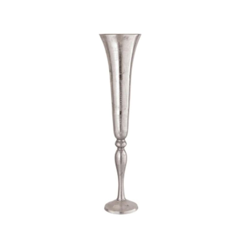 Vase - Nickel - Fluted Metal - Large