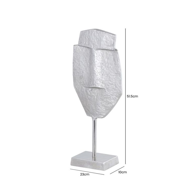 Face Sculpture - Nickel Metal