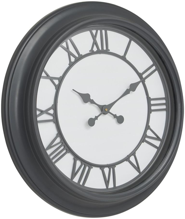 Norfolk Black Glass Wall Clock - 59cm x 59cm