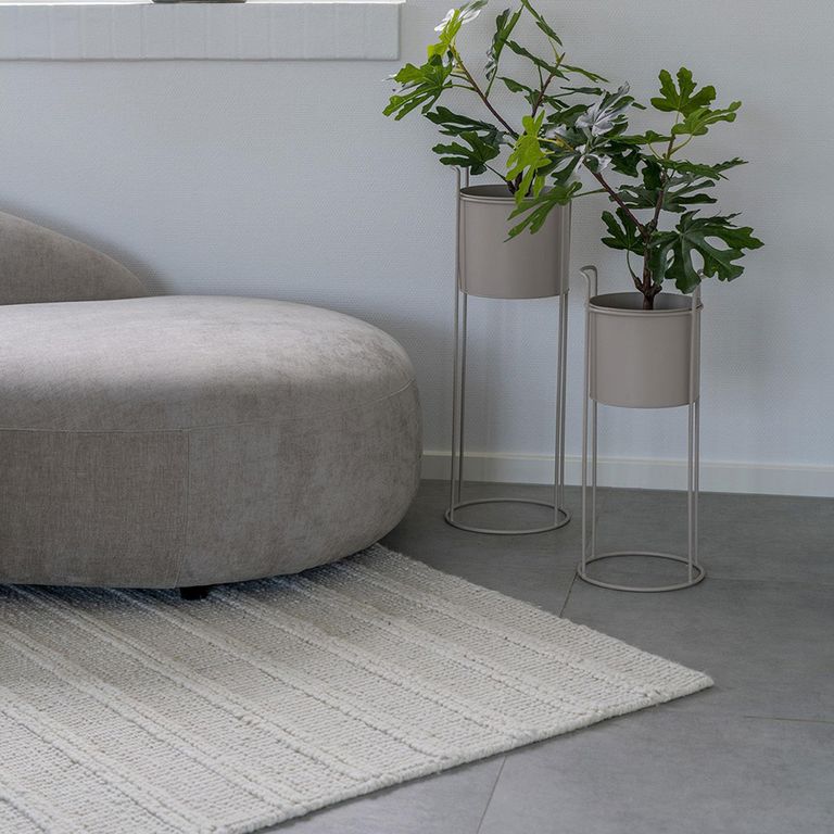 Rabo Flower Pot - Set of 2 - Sand Metal