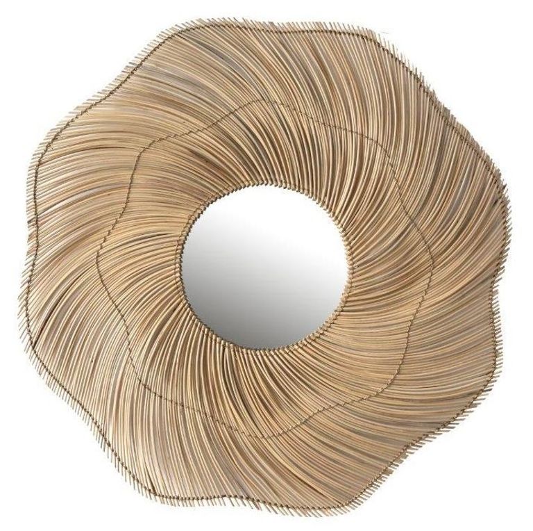 Rattan Round Wall Mirror