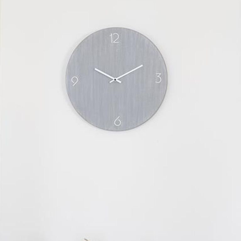 Ravenna Wall Clock - Round - Light Grey Wood