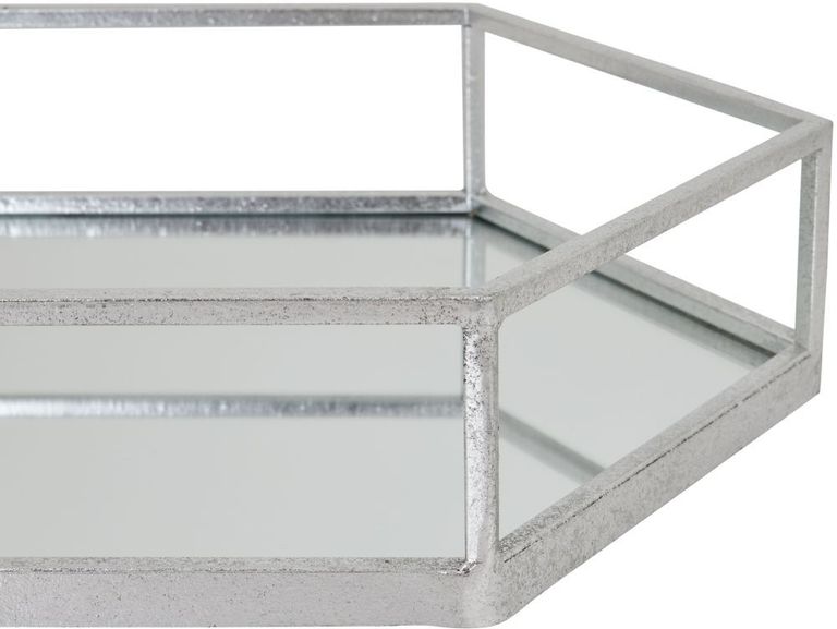 Silver Hexagon Set Of Two Trays