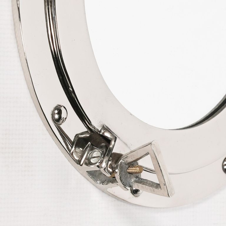 Port Hole Mirror - Silver - Polished - Round - 28.5cm x 28.5cm
