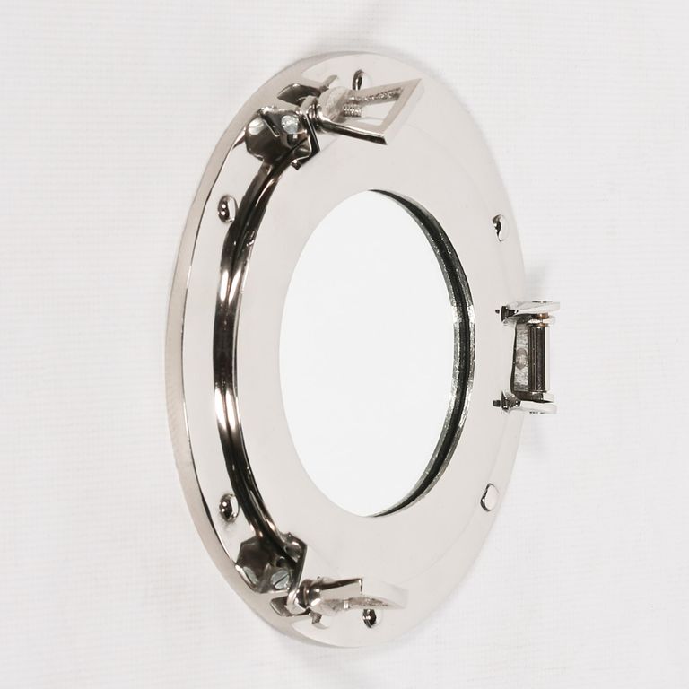 Polished Port Hole Mirror - Small Round - 23.5cm x 23.5cm