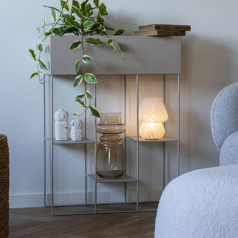 Round Vase - Smoked Brown Glass
