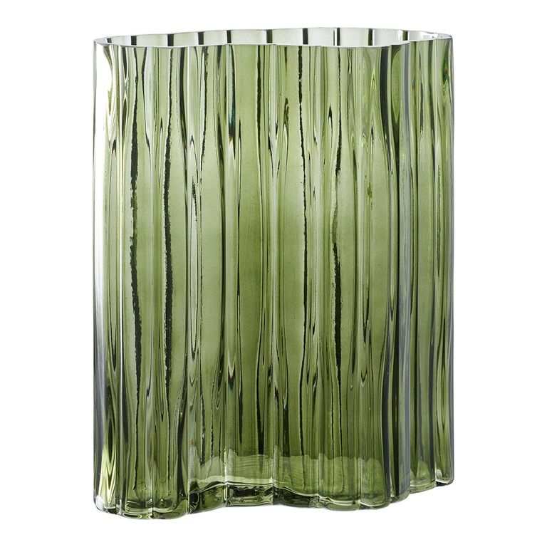 Glass Vase - Smoked Green