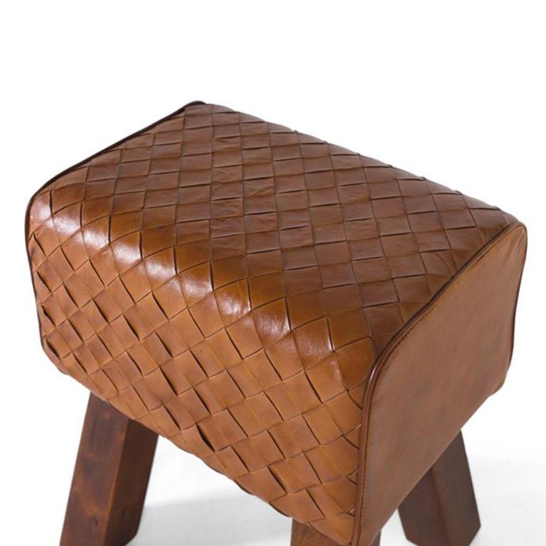 Sylvia Bench - Brown Leather - Hall