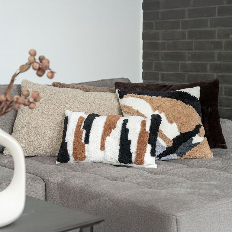 Tavira Cushion - Boucle Fabric - Brown