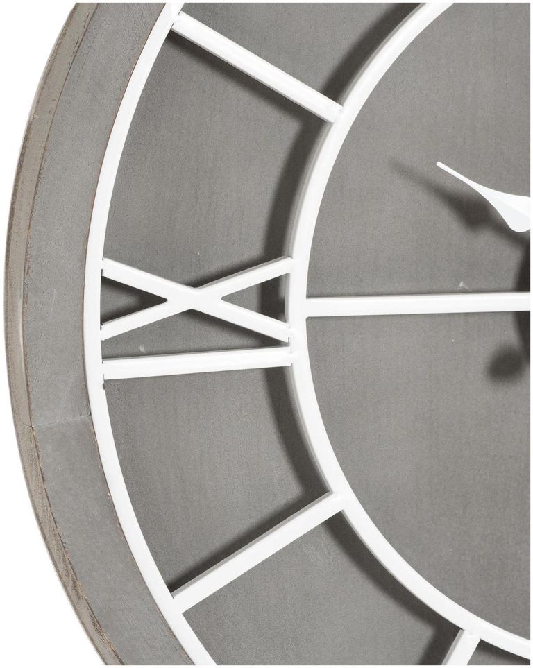 Victoria Grey Metal Wall Clock - 60cm x 60cm
