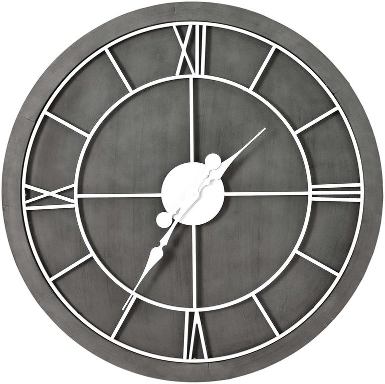 Victoria Grey Metal Wall Clock - 60cm x 60cm