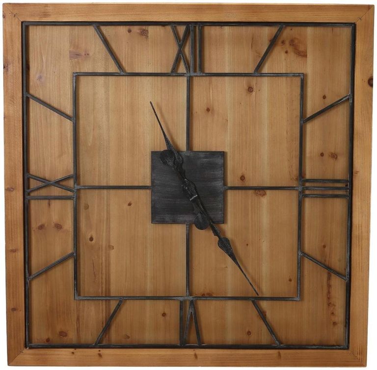 Victoria Square Wooden Wall Clock - 60cm x 60cm