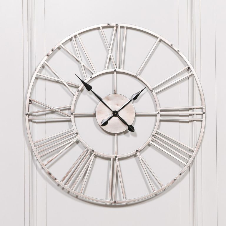 Wall Clock - Vintage Silver - Round