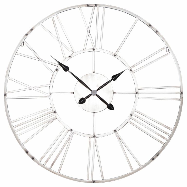 Wall Clock - Vintage Silver - Round