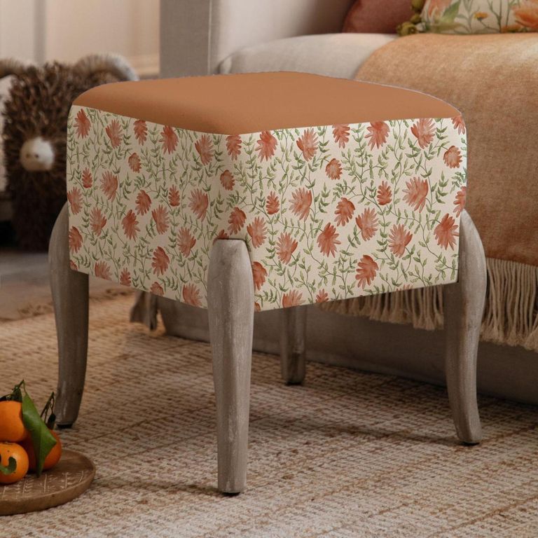 Ralf Footstool - Elai Terracotta - Printed