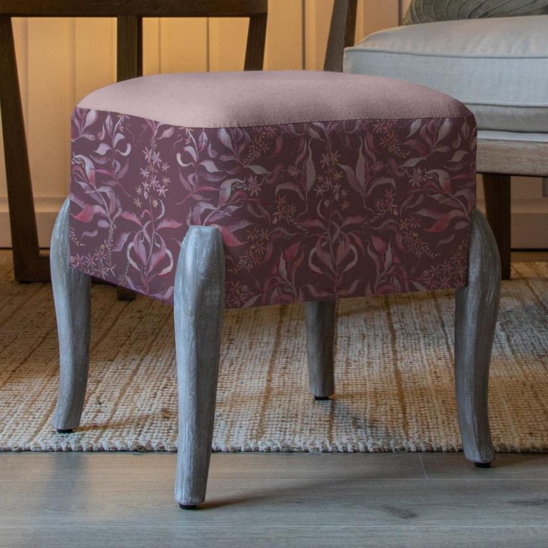 Ralf Footstool - Ruby - Printed