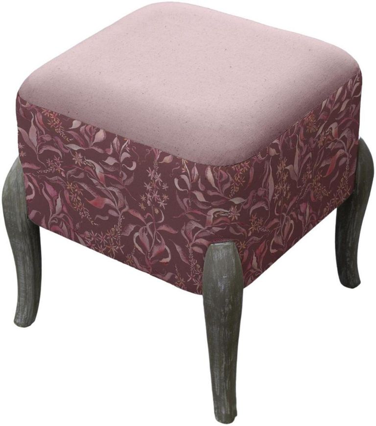 Ralf Footstool - Ruby - Printed