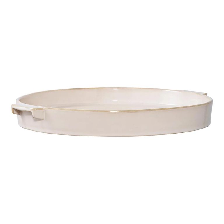 Tray - Round - Ceramic - White