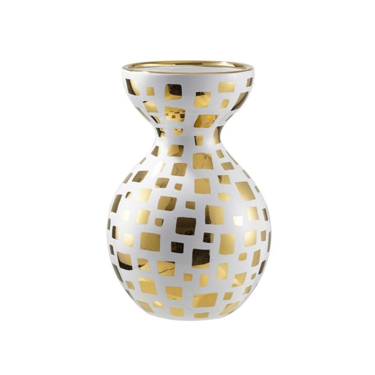 Vase - White and Gold - Ceramic