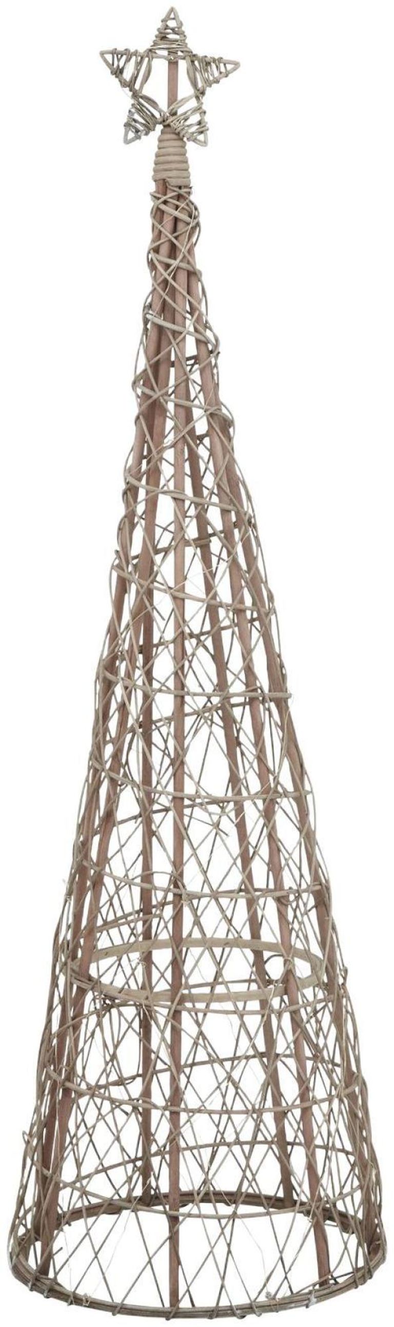 Wicker Large Led Christmas Tree with Star