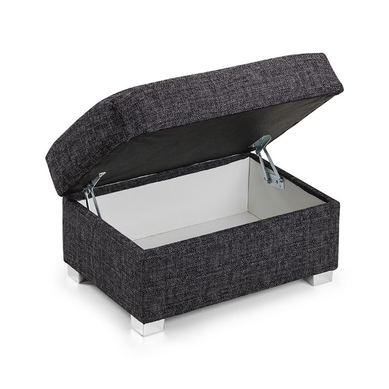 Wilcot Storage Footstool - Grey Fabric