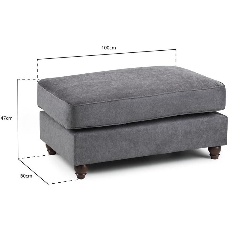 Windsor Footstool - Stone